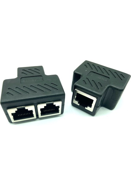 Ethernet Ağ Kablosu Adaptörü RJ45 Dişi Ayırıcı Çift Konnektör Genişletici Bölünmüş Kablo 1 Ila 2 Bağlantı Noktası Pc Yönlendirici Için Lan Bağlayıcı (Yurt Dışından)