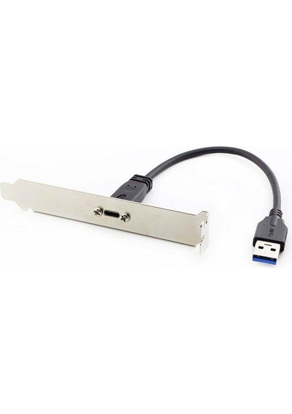 Yeni Anakart USB 3.0 Erkek Bağlantı Noktası Tip-C Dişi Bağlantı Noktası Kablosu Anakart Paneli Pcı Braketi Uzatma Kablosu ile (Yurt Dışından)