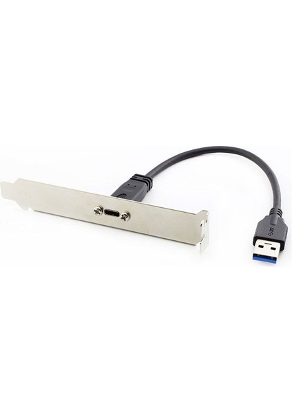 Yeni Anakart USB 3.0 Erkek Bağlantı Noktası Tip-C Dişi Bağlantı Noktası Kablosu Anakart Paneli Pcı Braketi Uzatma Kablosu ile (Yurt Dışından)
