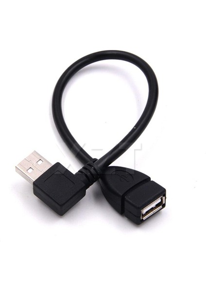 At Yüksek Kaliteli Sol/sağ Açılı 90 Derece USB 2.0 Tip A Erkek - Dişi USB Kablosu Uzatma Kablosu Kablosu (Yurt Dışından)