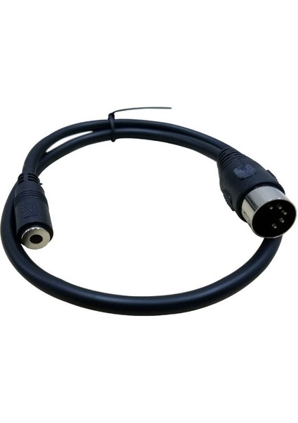 Dın - 3,5 mm Kablo, 50 cm 5 Pin Dın Fiş Erkek - 3,5 mm Dişi Smartphone Aux Kulaklık Stereo Jak Adaptörü Giriş Kablosu 0,5 M (Yurt Dışından)