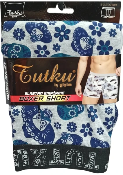 tutku Erkek Boxer Short Elastan Empirme