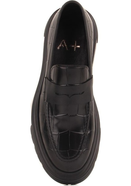 Sail Lakers - Siyah Kroko Deri Kadın Ayakkabı indirimleri