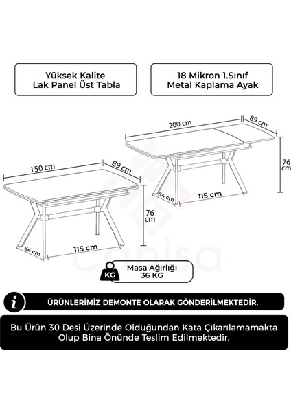 Nis Serisi 89X150 Açılabilir Lak Panel Siyah Mermer Desen Masa