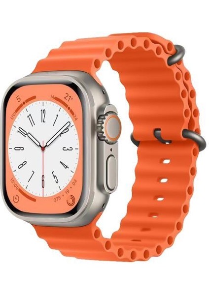 Apple Watch 38MM / 40MM / 41MM Uyumlu Akıllı Saat Kordonu Turuncu
