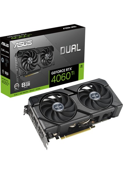 DUAL-RTX4060TI-8G-EVO NVIDIA GEFORCE RTX 4060 TI-8G 8GB GDDR6 128bit 2565MHz HDMI 3xDP DLSS3 EKRAN KARTI