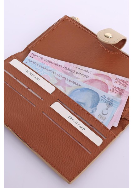 Delmare Kadın Fermuarlı ve Çıtçıtlı Cüzdan