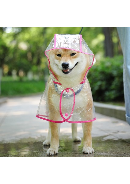 Köpek Yağmurluk Pet Şeffaf Su Geçirmez Yağmur Pelerini (Yurt Dışından)