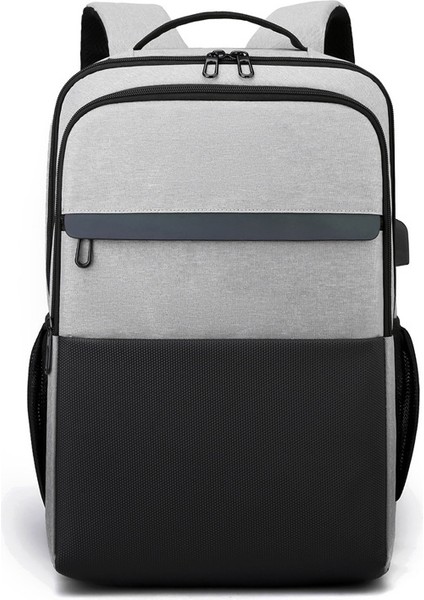 Yeni Erkek Iş Banliyö Bilgisayar Çantası Sırt Çantası Büyük Kapasiteli Öğrenci Çantası Hafif USB Şarj (Yurt Dışından)