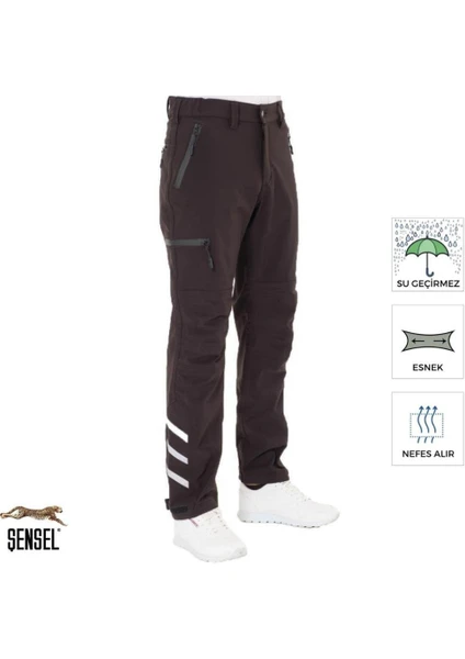 Şensel, Softshell Pantolon, Siyah-54E5050 Su İtici, Rüzgar Geçirmez