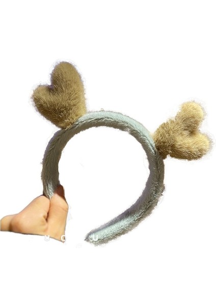 So Beautiful Yeni Sevimli Boynuz Kafa Bandı Kadın Yüz Yıkama Saç Bandı Başlık Basit Net Kırmızı Noel Kafa Bandı Saç Carson Kadın Kore (Yurt Dışından)