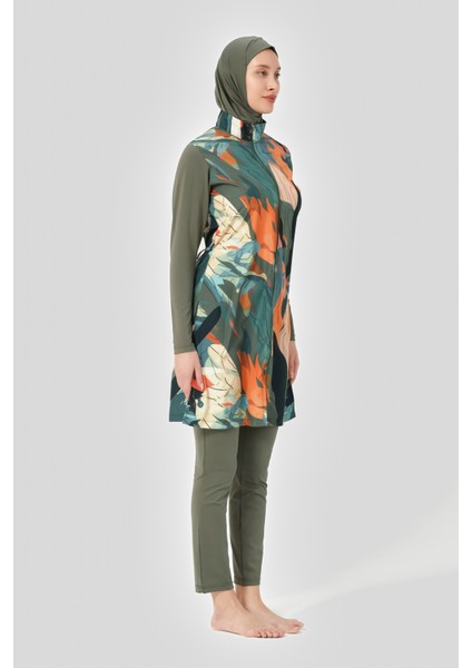 Doğa Desenli Tesettür Mayo fiyatları