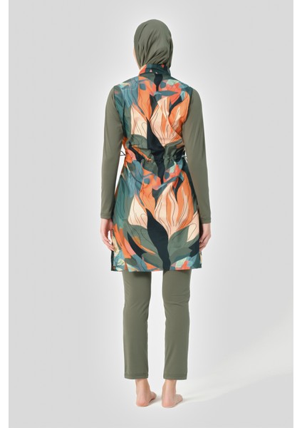 Doğa Desenli Tesettür Mayo modelleri