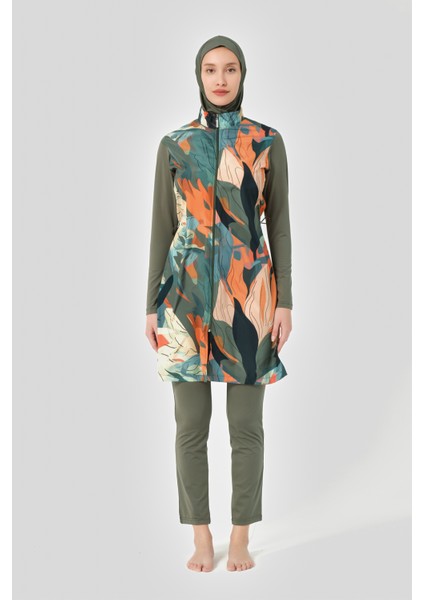 Doğa Desenli Tesettür Mayo fırsatları