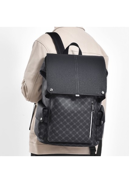 Büyük Kapasiteli Gündelik Baskılı Iş Sırt Çantası (Yurt Dışından)