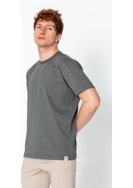 Erkek Fit Kalın Penye Rahat Sade Klasik T-Shirt modelleri