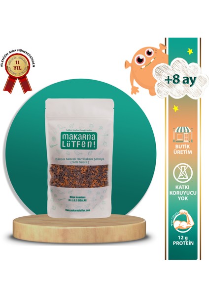 Karışık Sebzeli Harf Rakam Şehriye (%35 Sebzeli-250 g)