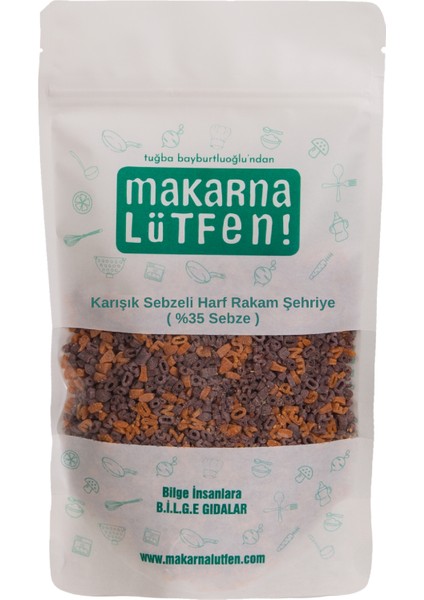 Karışık Sebzeli Harf Rakam Şehriye (%35 Sebzeli-250 g)