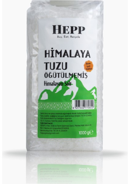 Hepp Himalaya Tuzu Öğütülmemiş 1kg