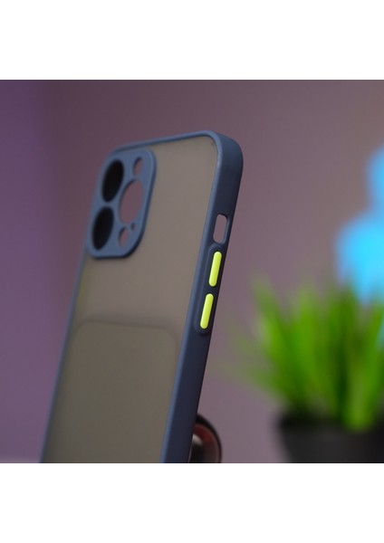 Lara By Afk Lux Apple iPhone 11 Pro Max Lacivert Uzun Ömürlü Yumuşak  Silikon Kılıf