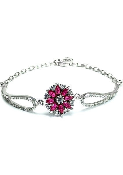 Lotus Yakut Taşlı 925 Ayar Gümüş Kadın Bileklik 201022951 fiyatları