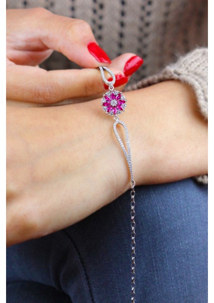 Lotus Yakut Taşlı 925 Ayar Gümüş Kadın Bileklik 201022951 modelleri