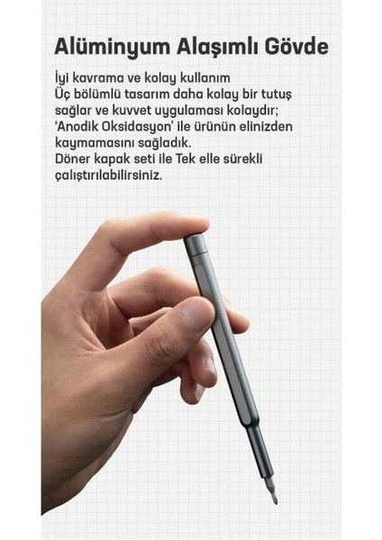 24'lü Hassas Mıknatıslı Çoklu Tornavida Seti Elektronik Saat Bilgisayar Tamir Tornavidası - PDA00006