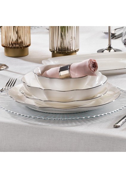 Lina Bone Yemek Takımı 56 Parça-Platin fiyatları