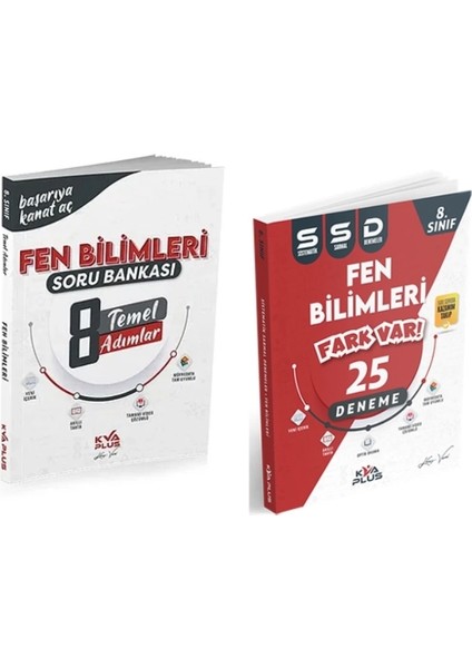 8.Sınıf Fen Bilimleri Temel Adımlar Soru Bankası ve 25 Sistematik Sarmal Deneme 2 Kitap