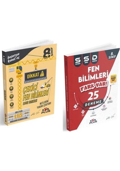 8.Sınıf Fen Bilimleri Dikkat Çekici Soru Bankası ve 25 Sistematik Sarmal Deneme 2 Kitap