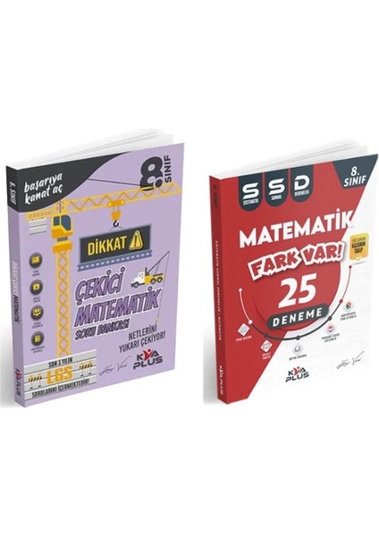 8.Sınıf Matematik Dikkat Çekici Soru Bankası ve 25 Sistematik Sarmal Deneme 2 Kitap