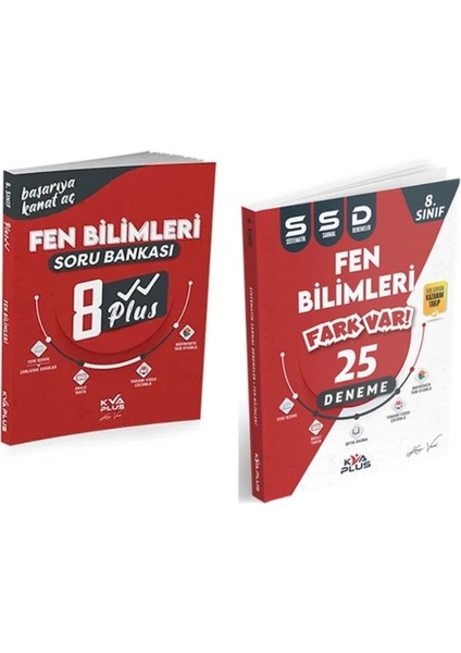 8.Sınıf Fen Bilimleri Plus Serisi Soru Bankası ve 25 Sistematik Sarmal Deneme 2 Kitap