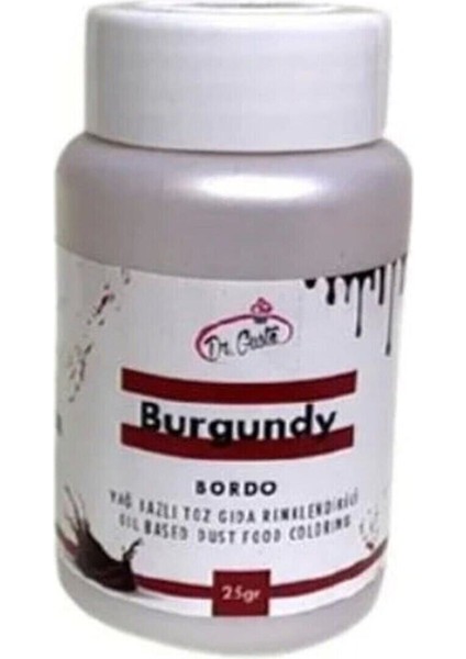 Yağ Bazlı Toz Çikolata Boyası Bordo 25 gr