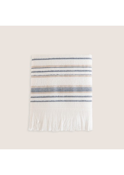 Derin El Havlusu 30X50 cm Ekru/marin Mavi