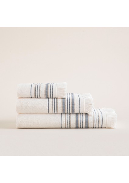 Derin El Havlusu 30X50 cm Ekru/marin Mavi fiyatları