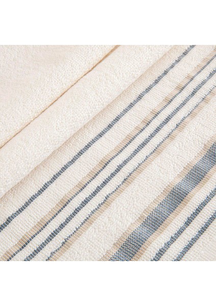 Derin El Havlusu 30X50 cm Ekru/marin Mavi indirimleri