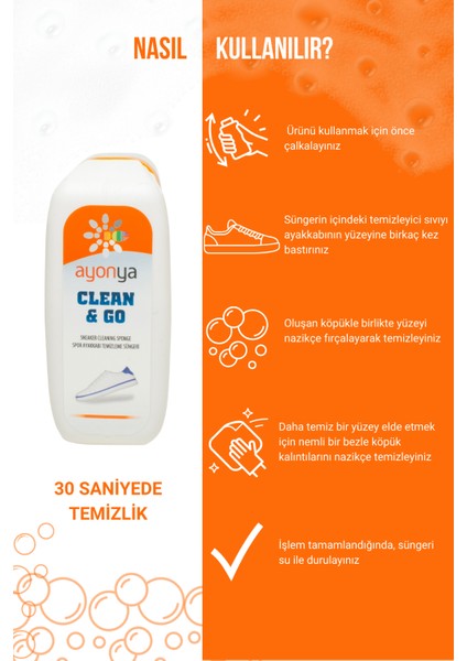 2910 X5 Clean&go 75ML Likitli Spor Ayakkabı Temizleme Süngeri
