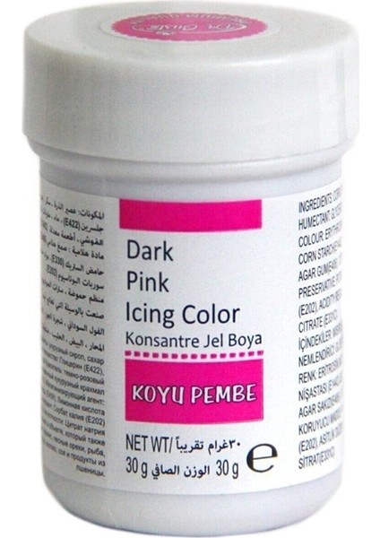 Koyu Pembe Jel Gıda Boyası 30 gr