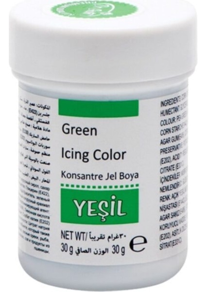 Jel Gıda Boyası Yeşil (30 Gr)