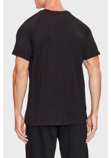 Logo Şeritli Streç Pamuklu Bisiklet Yaka Relaxed Fit T Shirt Erkek T Shirt 50504270 001 modelleri