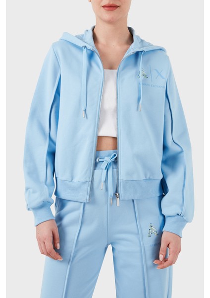 Fermuarlı Kapüşonlu Regular Fit Sweat Bayan Sweat 3DYM33 Yjfez 15DD
