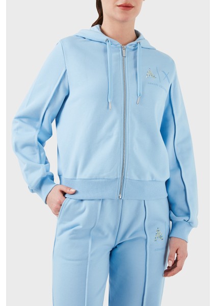 Fermuarlı Kapüşonlu Regular Fit Sweat Bayan Sweat 3DYM33 Yjfez 15DD