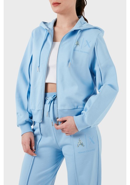 Fermuarlı Kapüşonlu Regular Fit Sweat Bayan Sweat 3DYM33 Yjfez 15DD