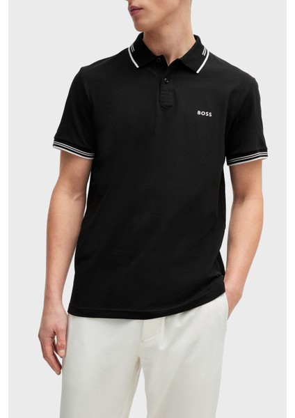 Streç Pamuklu Slim Fit Polo Yaka T Shirt Erkek Polo Yaka T Shirt 50506193 001