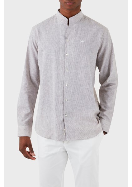 Keten Karışımlı Regular Fit Gömlek Erkek Gömlek E31CM3 F1312 440