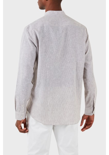 Keten Karışımlı Regular Fit Gömlek Erkek Gömlek E31CM3 F1312 440 fiyatları