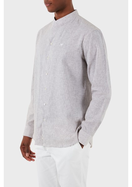 Keten Karışımlı Regular Fit Gömlek Erkek Gömlek E31CM3 F1312 440 modelleri