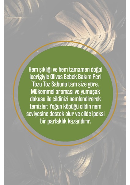 Peri Tozu Doğal Organik Zeytinyağlı Özel Bebek Toz Sabun Granül Sabun Zeytinyağı Sabun 200 gr