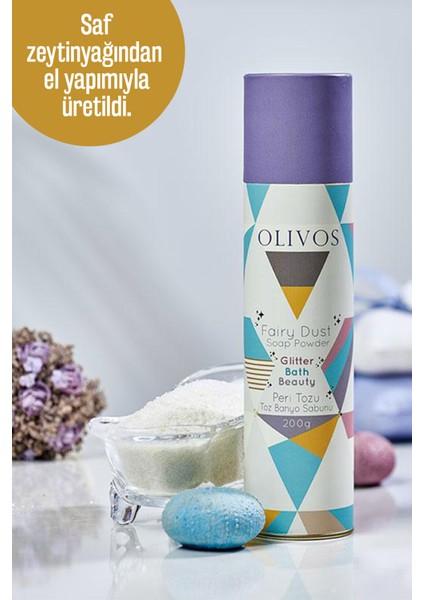 Peri Tozu Doğal Organik Zeytinyağlı Özel Bebek Toz Sabun Granül Sabun Zeytinyağı Sabun 200 gr