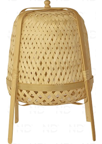 Knixhult Bohem Bambu Masa Lambası, Yer Lambası 35 CM - İskandinav, Modern, Rattan, Aydınlatma